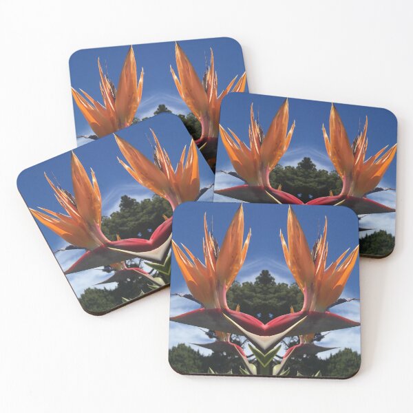 Item preview, Botanical, Divine - Strelitzias, Birds of Paradise in Orange, Scarlet and Emerald under Blue Skies designed and sold by RoseAromas.