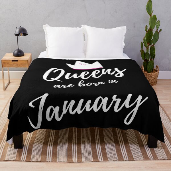 Item preview, Queens are born in January. Happy Birthday! January Birthday Quote Design. designed and sold by That Cheeky Tee.