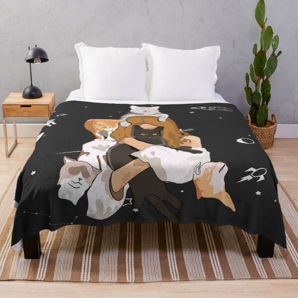 Item preview, Cat lady in night sky, lucky fern designed and sold by lucky-fern.