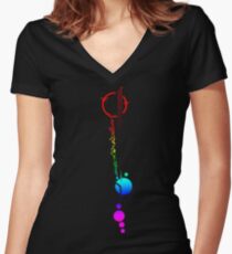 Lexa's Tattoo (Rainbow) Women's Fitted V-Neck T-Shirt