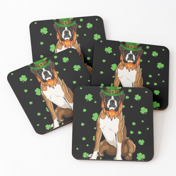 Item preview, St Patricks Day Boxer Dog Shamrock designed and sold by MarcelaSoto.