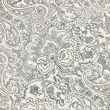 Artwork thumbnail, Paisley Flower Pattern Design Neutral Light Grey Sand by Inma Vassar