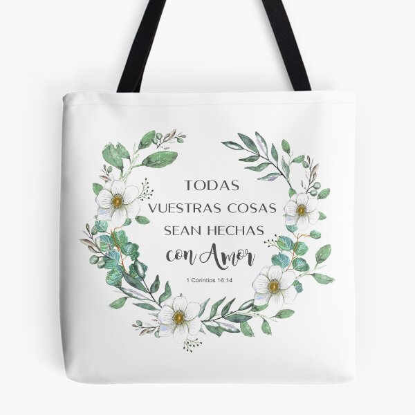 Item preview, Todas vuestras cosas sean hechas con amor Spanish Bible verse, 1 corintios 16 designed and sold by latiendadearyam.
