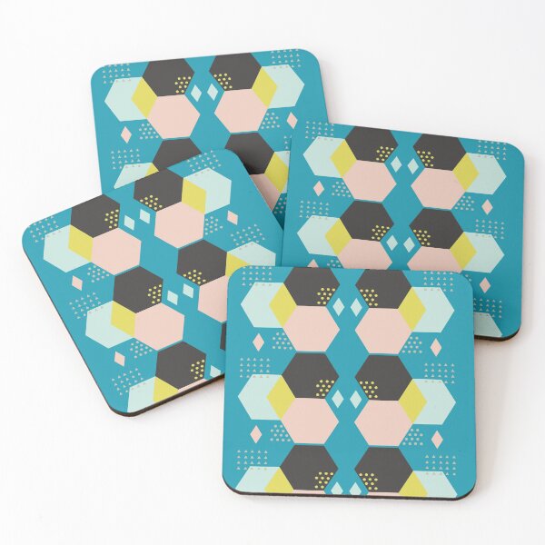 Item preview, Bluish Black Hexagonal Abstract designed and sold by BhavyaBathla.