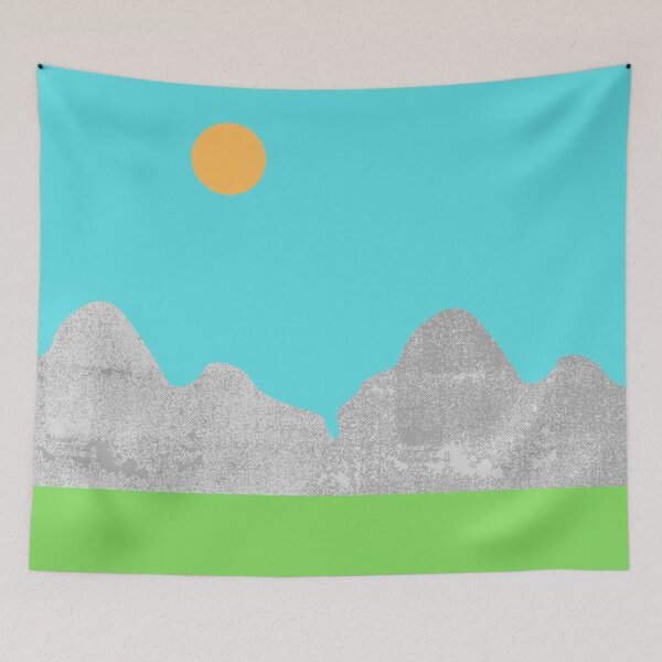 Item preview, Grass, Gray Mountains, and Sun in Blue Sky designed and sold by ShaunSandhu.