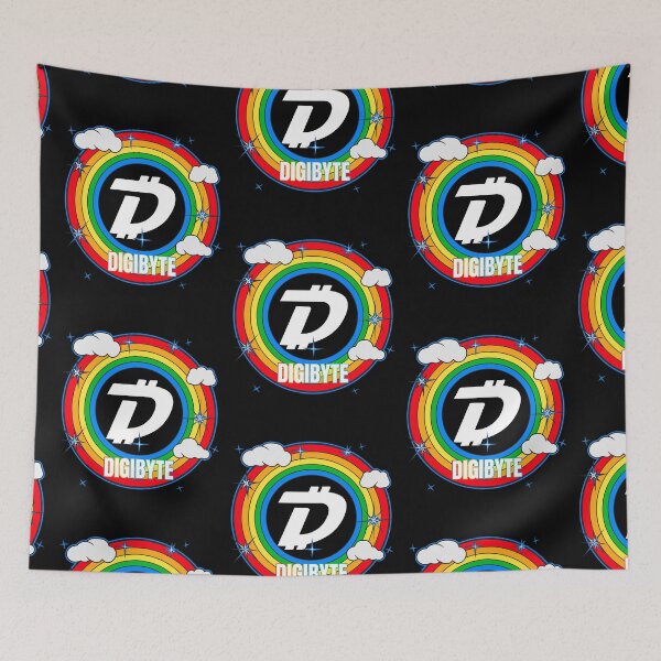 Artikelvorschau, Digibyte DGB Cryptocurrency - Regenbogen entworfen und verkauft von Bitcoin-Fashion.
