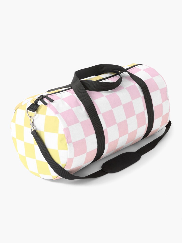 Yellow pink duffle discount bag