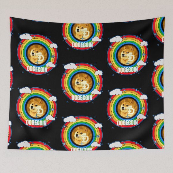 Item preview, Dogecoin DOGE Cryptocurrency - Rainbow designed and sold by Bitcoin-Fashion.