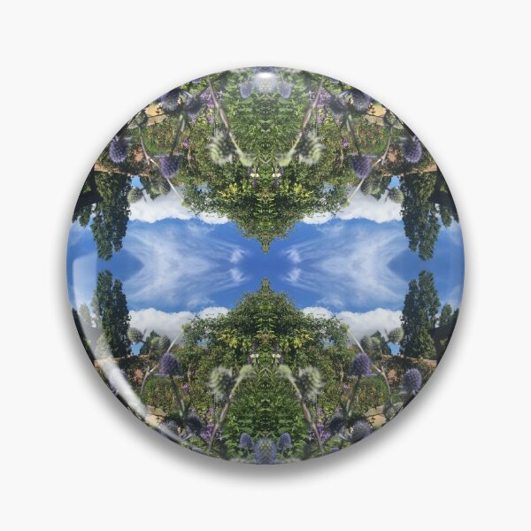 Item preview, Summertime Botanical, Sea Holly Sky Folly - Lilac to Brilliant Blue and Green designed and sold by RoseAromas.