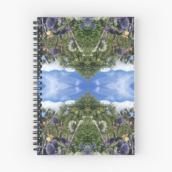 Item preview, Summertime Botanical, Sea Holly Sky Folly - Lilac to Brilliant Blue and Green designed and sold by RoseAromas.