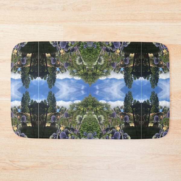Item preview, Summertime Botanical, Sea Holly Sky Folly - Lilac to Brilliant Blue and Green designed and sold by RoseAromas.