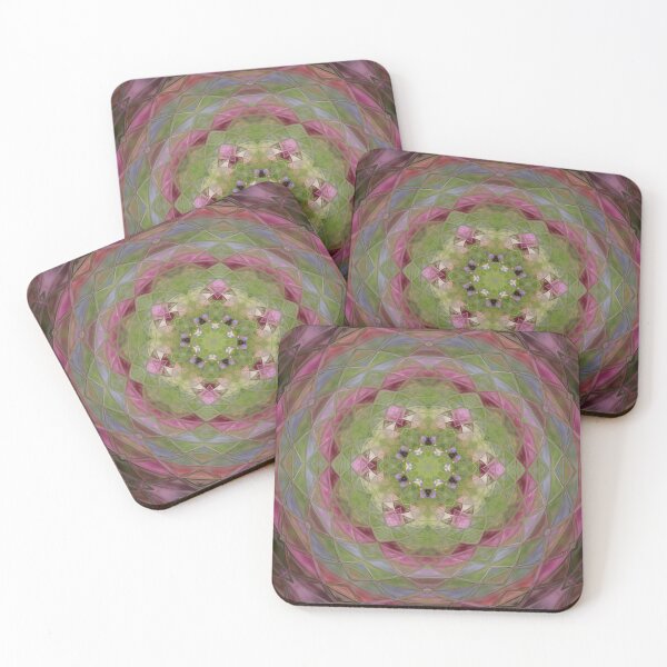 Artikelvorschau, Kaleidoscope Star Flower - Oriental Floral Pink Blue Green Mandala entworfen und verkauft von gphotobox.