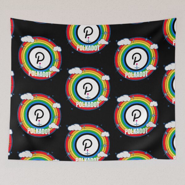 Artikelvorschau, Polkadot DOT Cryptocurrency - Regenbogen entworfen und verkauft von Bitcoin-Fashion.