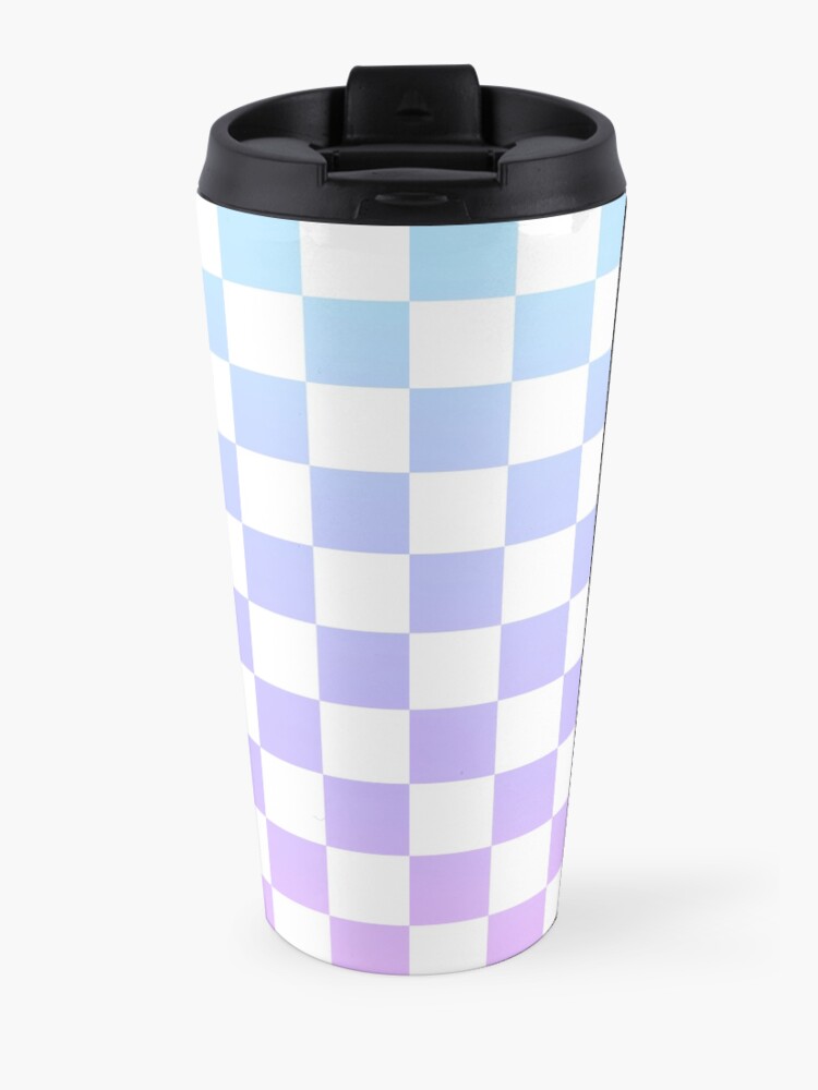 Alternate view of Blue and Purple Checkered Pattern Travel Mug