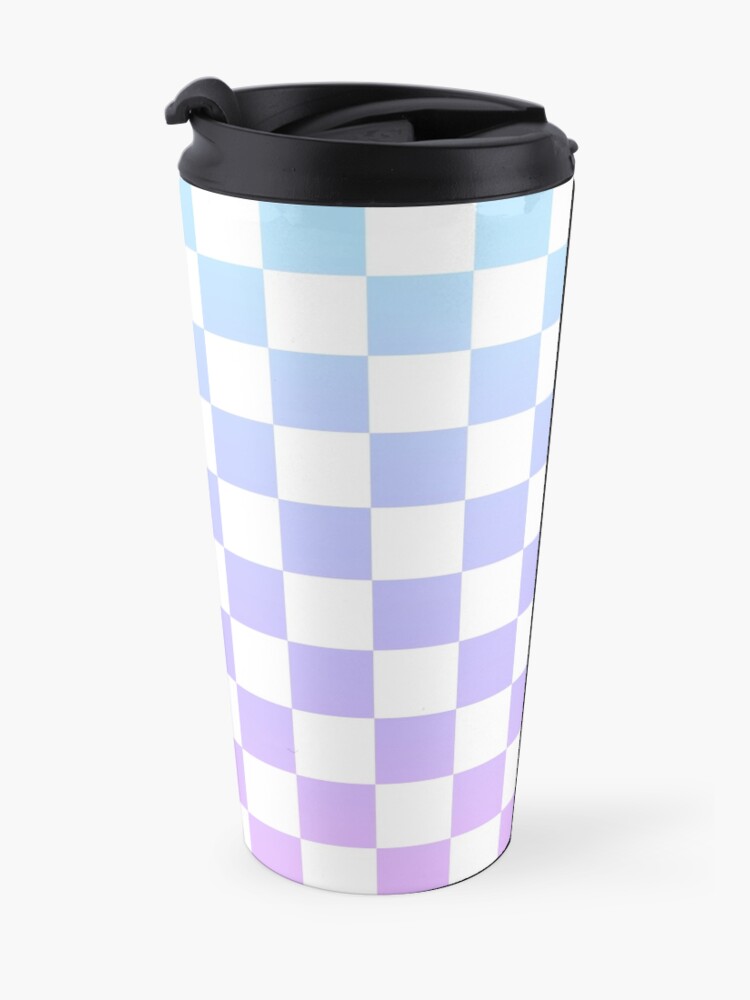 Alternate view of Blue and Purple Checkered Pattern Travel Mug