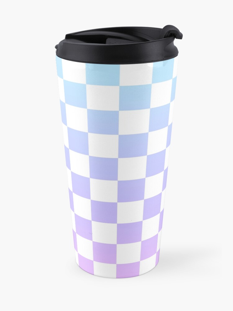 Alternate view of Blue and Purple Checkered Pattern Travel Mug