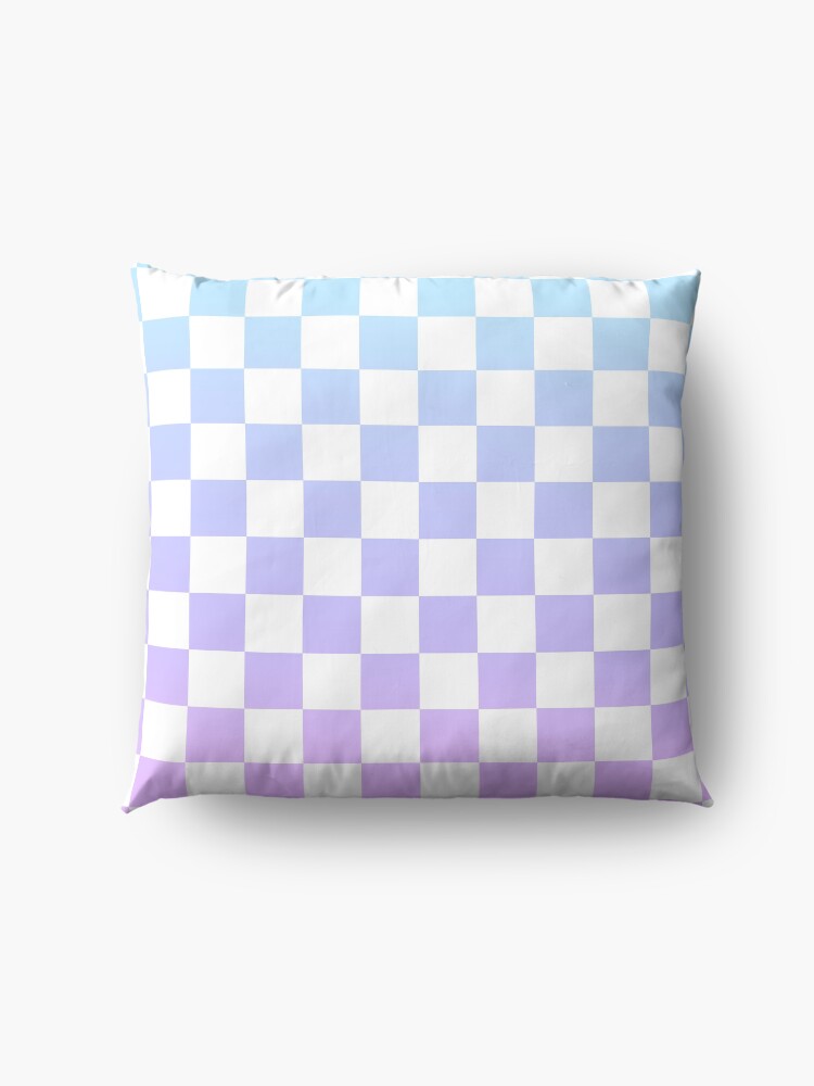 Alternate view of Blue and Purple Checkered Pattern Floor Pillow