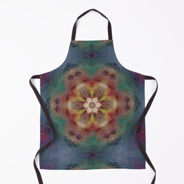 Aperçu de l'œuvre Kaleidoscope Star Flower - Oriental Floral Red Blue Green Mandala créée et vendue par gphotobox.