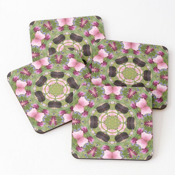 Artikelvorschau, Kaleidoscope Star Flower III - Oriental Floral Pink Blue Green Mandala entworfen und verkauft von gphotobox.