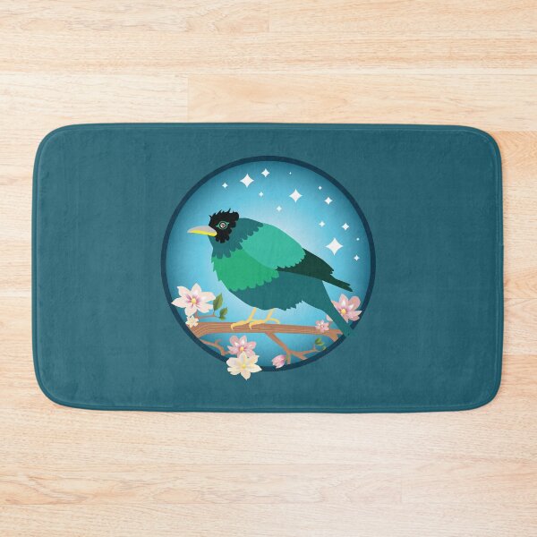 Item preview, Vector Green Bird with Stars and Flowers designed and sold by felinedreams.