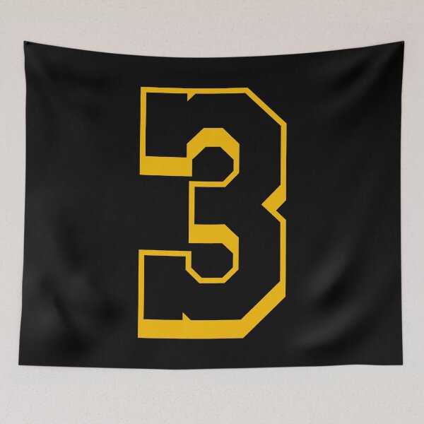 Item preview, 3 Yellow Number Three Black Basketball Sports Jersey designed and sold by elhefe.