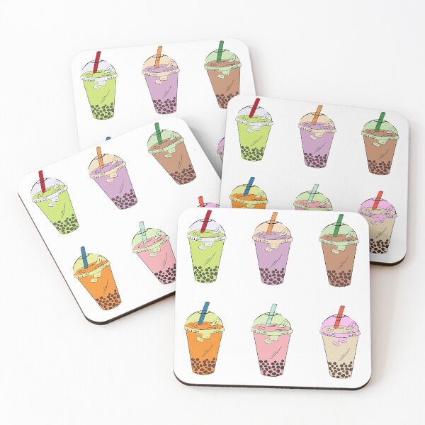 Item preview, Bubble Tea Variety - green tea, taro, chocolate, thai, strawberry, snowy milk designed and sold by Atleta-Cali.