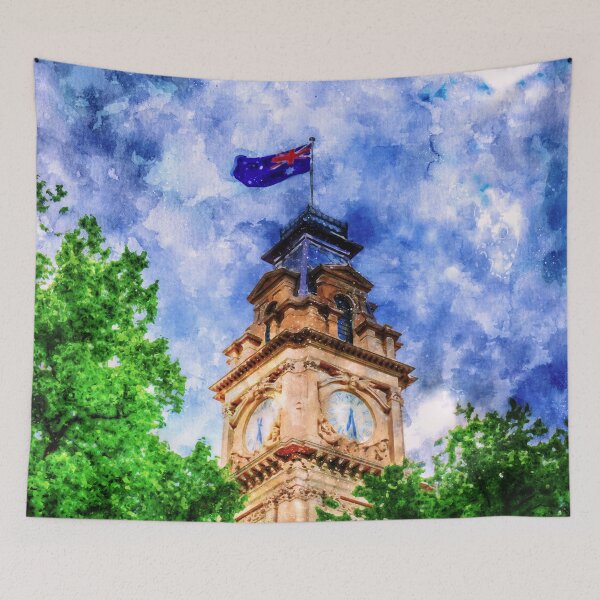 Item preview, Historic Town Hall Clocktower Watercolor designed and sold by Steven Jodoin.