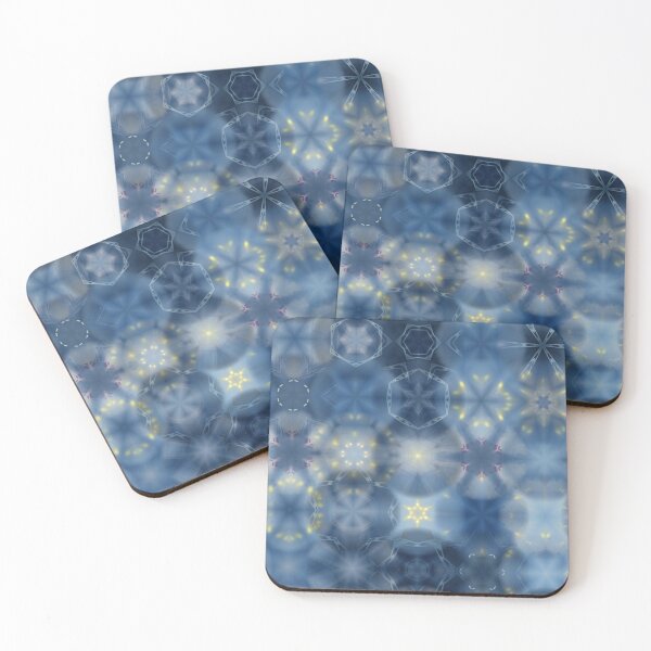 Artikelvorschau, Kaleidoscope Stars - Sparkling Blue and Golden Light Mandalas entworfen und verkauft von gphotobox.