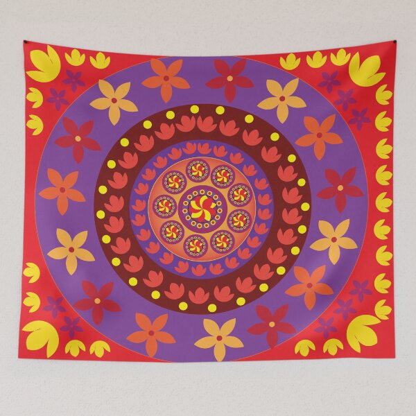 Item preview, Artistic Floral in Round  designed and sold by ModernOUTFITS.