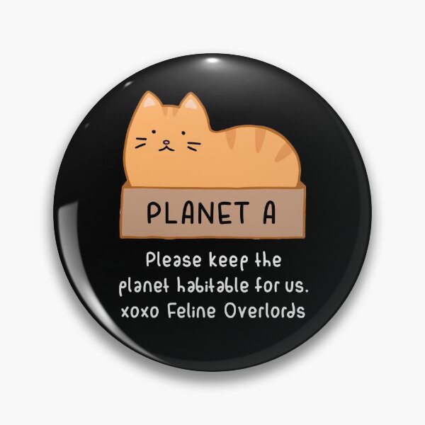 Item preview, Orange Cat - Habitable Planet (White Text)  designed and sold by ImperfectLife.