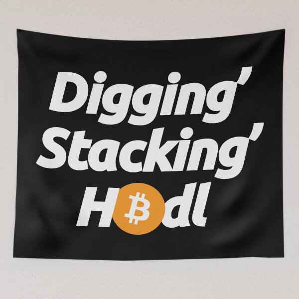 Item preview, Digging Stacking Hodl Bitcoin - Crypto Btc Blockchain Love Currency Quote designed and sold by elhefe.