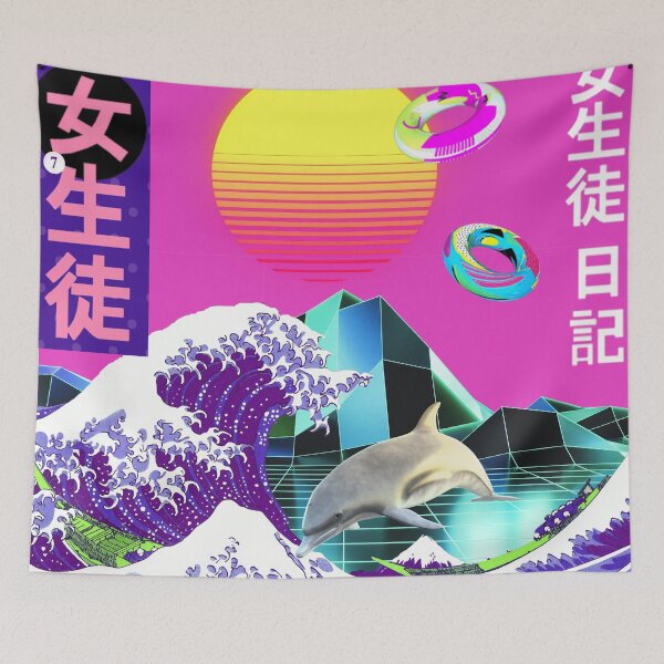 Item preview, Vaporwave Pastel Goth Dolphin  designed and sold by kandycoded.