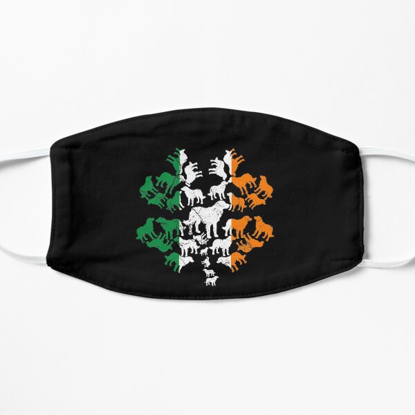 IRISH Flag St Patrick's Day Golden Retriever Shamrock Dog Flat Mask