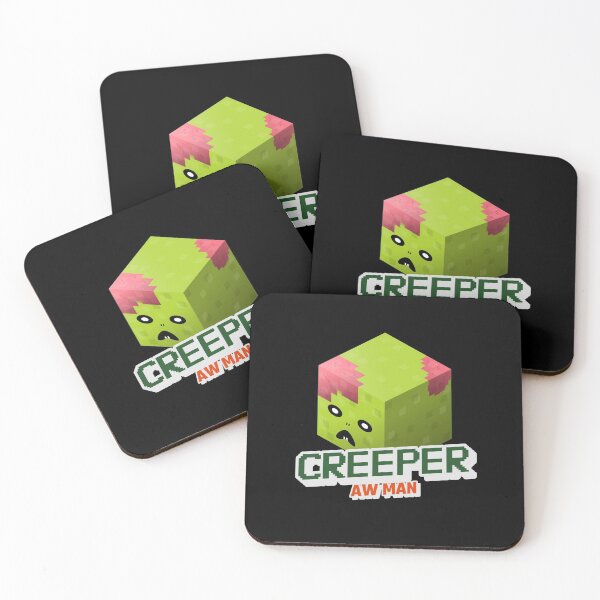 Item preview, Creeper Aw Man - with green zombie illustration designed and sold by SocialStreet.