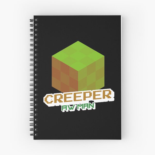 Item preview, Creeper Aw Man - with green block illustration designed and sold by SocialStreet.