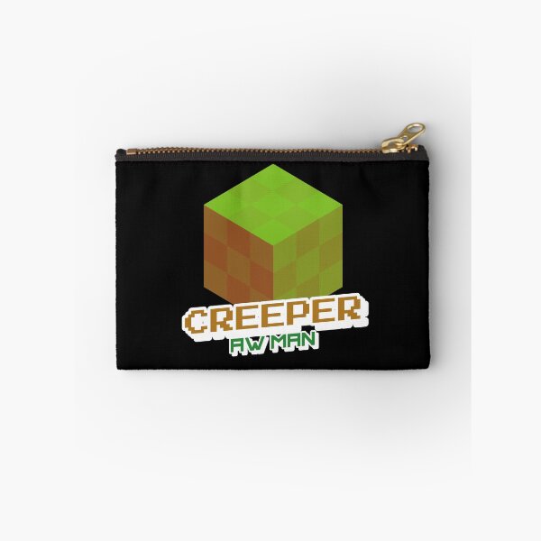 Item preview, Creeper Aw Man - with green block illustration designed and sold by SocialStreet.