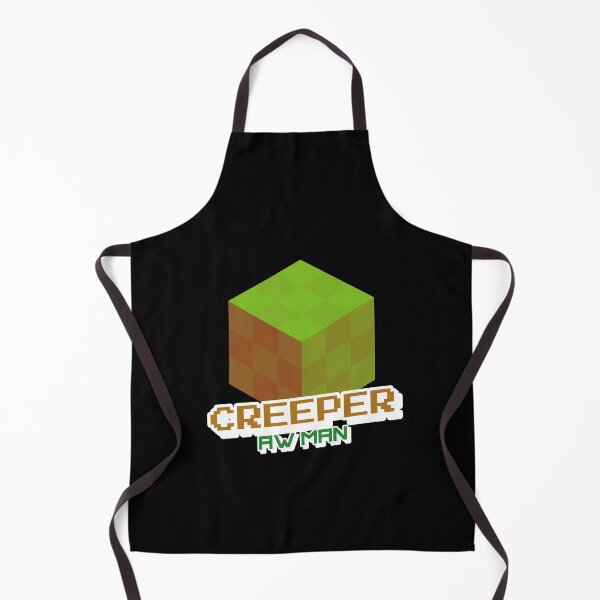Item preview, Creeper Aw Man - with green block illustration designed and sold by SocialStreet.