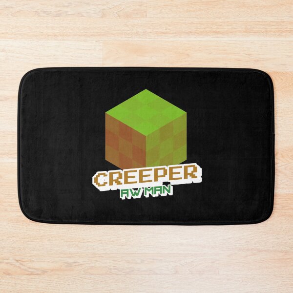 Item preview, Creeper Aw Man - with green block illustration designed and sold by SocialStreet.