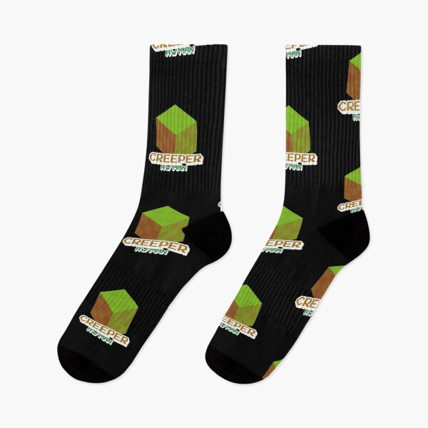 Item preview, Creeper Aw Man - with green block illustration designed and sold by SocialStreet.