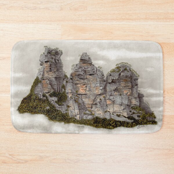 Item preview, III Three Sisters Blue Mountains Original Watercolour Pencil Drawing designed and sold by IV Designs.