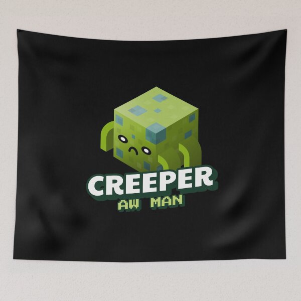 Item preview, Creeper Aw Man - with green creature illustration designed and sold by SocialStreet.