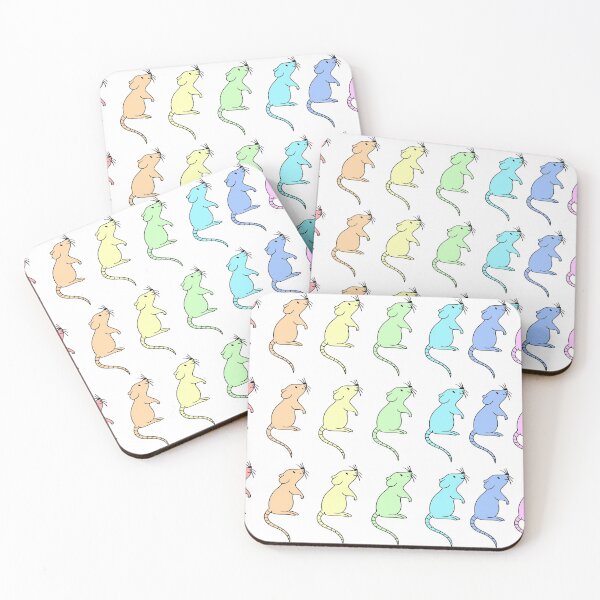 Item preview, Anime Mouse Pad... Cute Pastel Rainbow Colored Mouse Seamless Pattern  designed and sold by Christeena-.