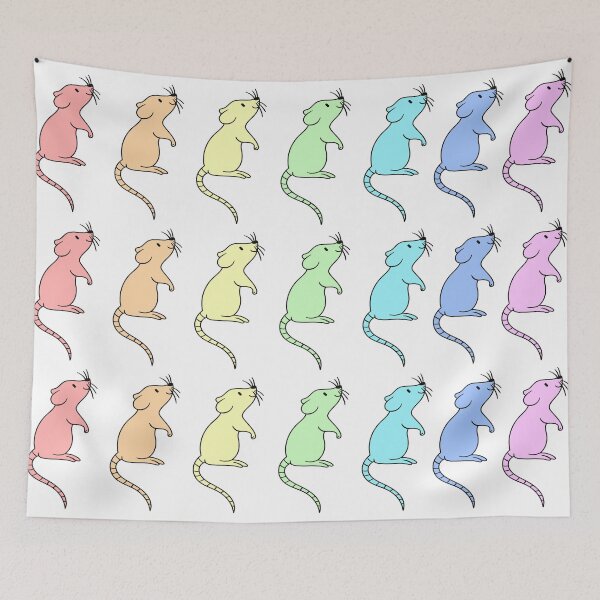 Item preview, Anime Mouse Pad... Cute Pastel Rainbow Colored Mouse Seamless Pattern  designed and sold by Christeena-.