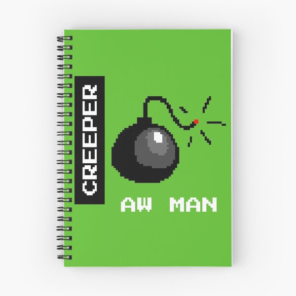 Item preview, Creeper Aw Man - with Pixelated Bomb illustration designed and sold by SocialStreet.
