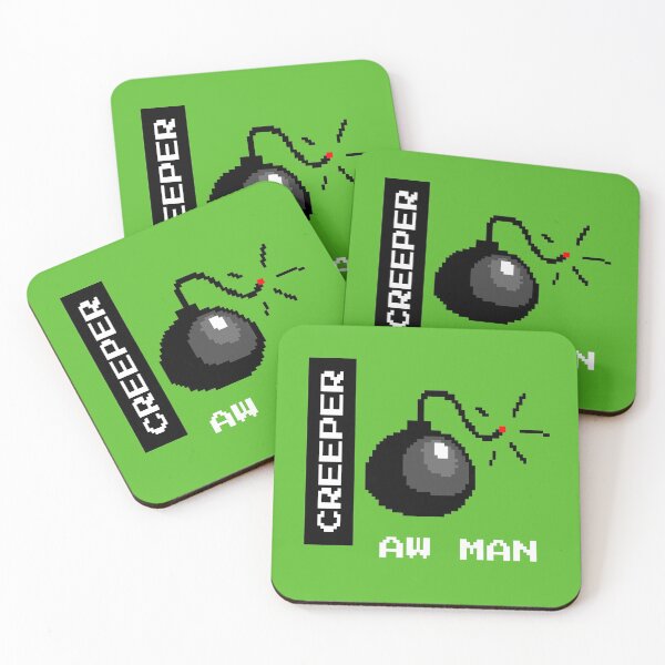 Item preview, Creeper Aw Man - with Pixelated Bomb illustration designed and sold by SocialStreet.