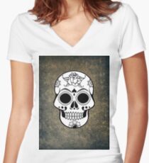 scull Women's Fitted V-Neck T-Shirt