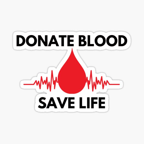 Decal Sticker Donation Blood Business donation center Outdoor Store Sign Red-42inx28in 