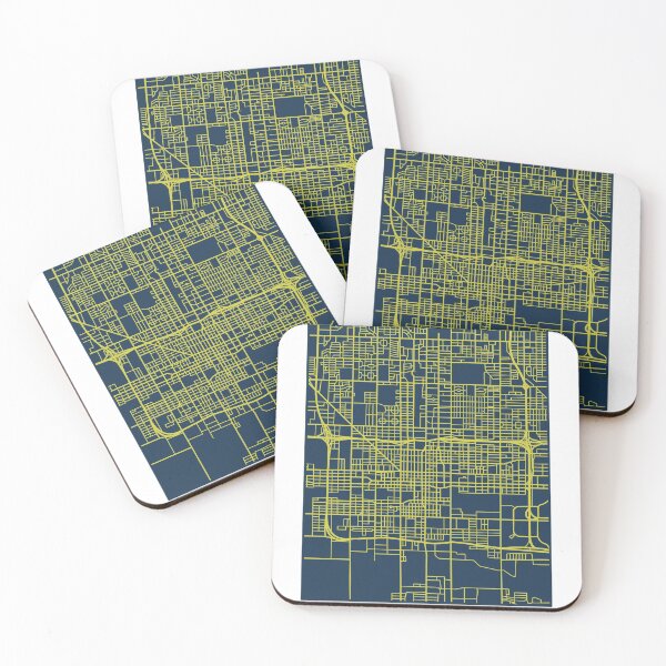 Item preview, Phoenix Street Map Yellow and Blue designed and sold by HelloGentry.