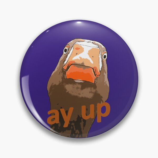 Item preview, Ay Up Greeting Nerdy Duck Face Black Outline Art designed and sold by taiche.