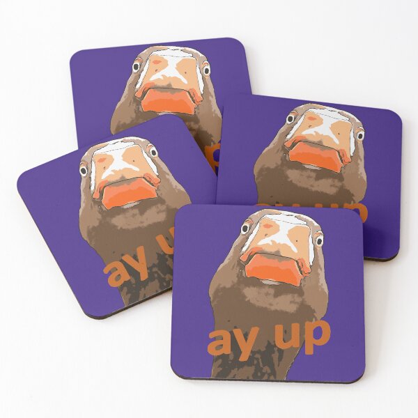 Item preview, Ay Up Greeting Nerdy Duck Face Black Outline Art designed and sold by taiche.